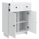 Sideboard med skuffe Hvid 66 x 34,5 x 90 cm Konstrueret træ