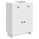 Sideboard med skuffe Hvid 66 x 34,5 x 90 cm Konstrueret træ