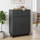 Sideboard med skuffe Sort 66 x 34,5 x 90 cm Konstrueret træ
