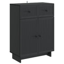 Sideboard med skuffe Sort 66 x 34,5 x 90 cm Konstrueret træ