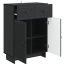 Sideboard med skuffe Sort 66 x 34,5 x 90 cm Konstrueret træ