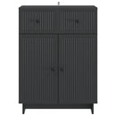 Sideboard med skuffe Sort 66 x 34,5 x 90 cm Konstrueret træ