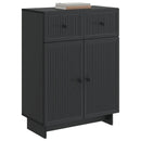 Sideboard med skuffe Sort 66 x 34,5 x 90 cm Konstrueret træ
