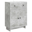 Sideboard med skuffe Betongrå 66 x 34,5 x 90 cm Konstrueret træ