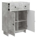 Sideboard med skuffe Betongrå 66 x 34,5 x 90 cm Konstrueret træ