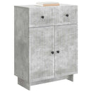 Sideboard med skuffe Betongrå 66 x 34,5 x 90 cm Konstrueret træ
