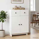 Sideboard Hvid højglans 66 x 34,5 x 90 cm Konstrueret træ