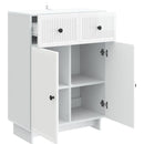 Sideboard Hvid højglans 66 x 34,5 x 90 cm Konstrueret træ
