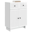 Sideboard Hvid højglans 66 x 34,5 x 90 cm Konstrueret træ