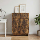 Sideboard med skuffe Røget eg 66 x 34,5 x 90 cm Konstrueret træ