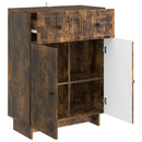 Sideboard med skuffe Røget eg 66 x 34,5 x 90 cm Konstrueret træ