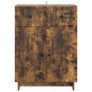 Sideboard med skuffe Røget eg 66 x 34,5 x 90 cm Konstrueret træ