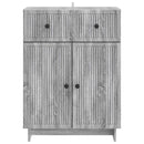Sideboard Grå sonoma-eg 66 x 34,5 x 90 cm Konstrueret træ