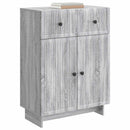 Sideboard Grå sonoma-eg 66 x 34,5 x 90 cm Konstrueret træ