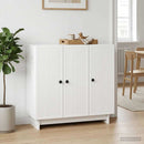 Sideboard Hvid højglans 89 x 34,5 x 80 cm Konstrueret træ
