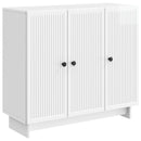 Sideboard Hvid højglans 89 x 34,5 x 80 cm Konstrueret træ