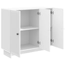 Sideboard Hvid højglans 89 x 34,5 x 80 cm Konstrueret træ