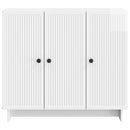Sideboard Hvid højglans 89 x 34,5 x 80 cm Konstrueret træ