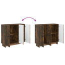 Sideboard Røget eg 89 x 34,5 x 80 cm Konstrueret træ