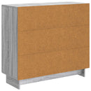Sideboard Grå sonoma-eg 89 x 34,5 x 80 cm Konstrueret træ