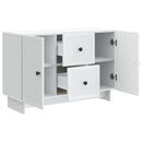 Sideboard med skuffe Hvid 89 x 34,5 x 60 cm Konstrueret træ