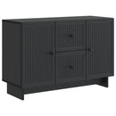Sideboard med skuffe Sort 89 x 34,5 x 60 cm Konstrueret træ