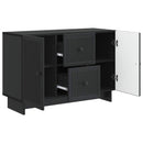 Sideboard med skuffe Sort 89 x 34,5 x 60 cm Konstrueret træ