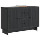 Sideboard med skuffe Sort 89 x 34,5 x 60 cm Konstrueret træ