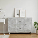 Sideboard med skuffe Betongrå 89 x 34,5 x 60 cm Konstrueret træ