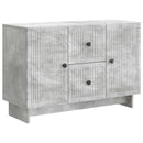 Sideboard med skuffe Betongrå 89 x 34,5 x 60 cm Konstrueret træ