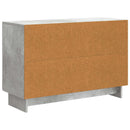 Sideboard med skuffe Betongrå 89 x 34,5 x 60 cm Konstrueret træ