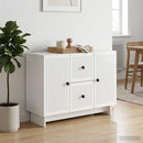 Sideboard Hvid højglans 89 x 34,5 x 60 cm Konstrueret træ