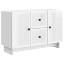 Sideboard Hvid højglans 89 x 34,5 x 60 cm Konstrueret træ