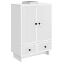 Sideboard Hvid 66 x 34,5 x 95 cm Konstrueret træ