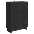 Sideboard Sort 66 x 34,5 x 95 cm Konstrueret træ