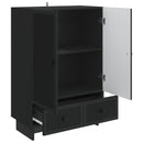 Sideboard Sort 66 x 34,5 x 95 cm Konstrueret træ