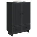 Sideboard Sort 66 x 34,5 x 95 cm Konstrueret træ