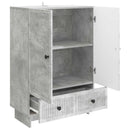 Sideboard BetonGrå 66 x 34,5 x 95 cm Konstrueret træ