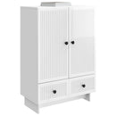 Sideboard Højglans Hvid 66 x 34,5 x 95 cm Konstrueret træ
