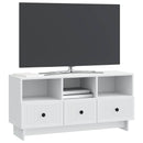 TV-skab med skuffe Hvid 102 x 34,5 x 50 cm Konstrueret træ