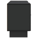 TV-skab 102 x 34,5 x 50 cm Sort Konstrueret træ