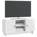 TV-skab 102 x 34,5 x 50 cm Hvid højglans Konstrueret træ