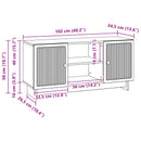 TV-skab 102 x 34,5 x 50 cm Gammelt træ Konstrueret træ