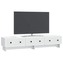 TV-skab med skuffe Hvid 147 x 34,5 x 30 cm Konstrueret træ