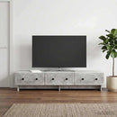 TV-skab med skuffe Betongrå 147 x 34,5 x 30 cm Konstrueret træ