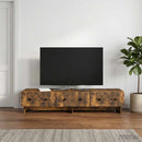 TV-skab med skuffe Røget eg 147 x 34,5 x 30 cm Konstrueret træ