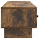 TV-skab med skuffe Røget eg 147 x 34,5 x 30 cm Konstrueret træ