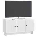 TV-skab Hvid højglans 99 x 34,5 x 50 cm Konstrueret træ