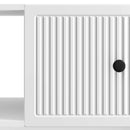 Sofabord Hvid højglans 90 x 50 x 40 cm Konstrueret træ