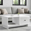 Sofabord Hvid højglans 90 x 50 x 40 cm Konstrueret træ